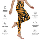 Fierce Orange Tiger Yoga Leggings - Funfitti Apparel