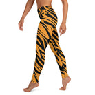 Fierce Orange Tiger Yoga Leggings - Funfitti Apparel