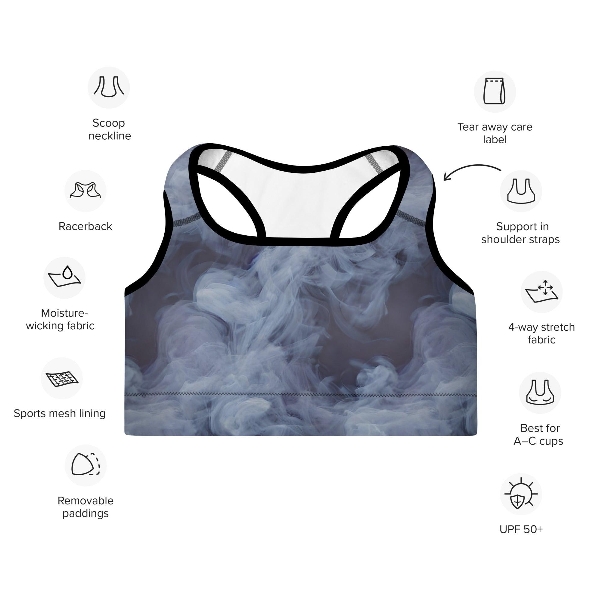 Floating Sky Padded Sports Bra - Funfitti Apparel