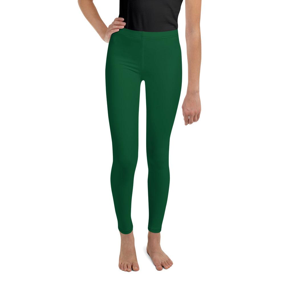 Forest Green Youth Leggings - Funfitti Apparel