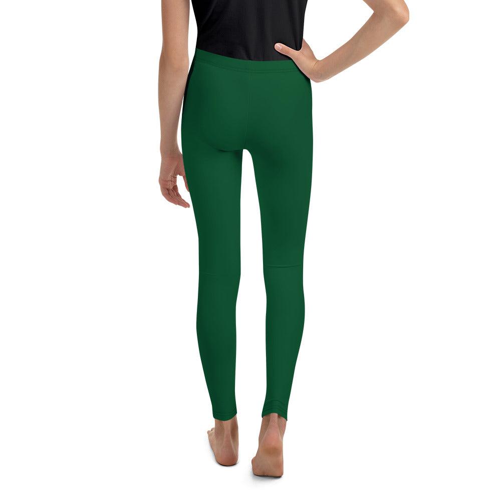 Forest Green Youth Leggings - Funfitti Apparel