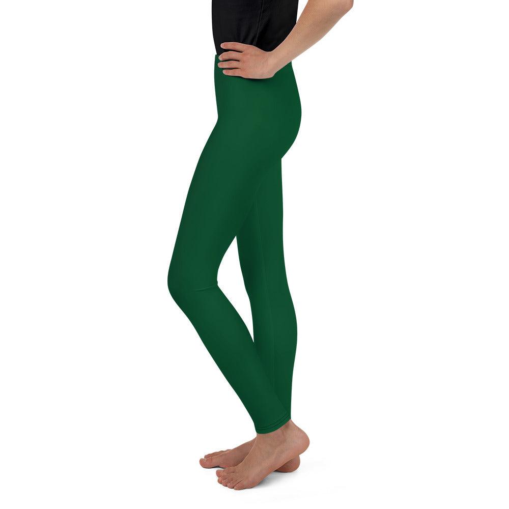 Forest Green Youth Leggings - Funfitti Apparel