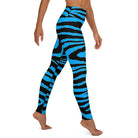 Gentle Blue Zebra Yoga Leggings - Funfitti Apparel