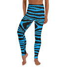 Gentle Blue Zebra Yoga Leggings - Funfitti Apparel