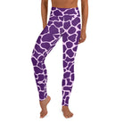 Gliding Purple Giraffe Yoga Leggings - Funfitti Apparel