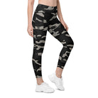 Gray Camo Leggings with pockets - Funfitti Apparel