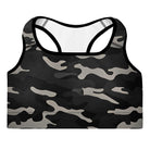 Gray Camo Padded Sports Bra - Funfitti Apparel