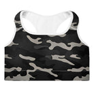 Gray Camo Padded Sports Bra - Funfitti Apparel