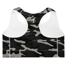 Gray Camo Padded Sports Bra - Funfitti Apparel