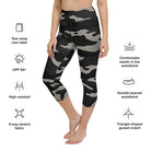 Gray Camo Yoga Capri Leggings - Funfitti Apparel