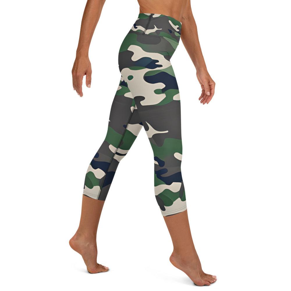 Green Camo Capri Leggings - Funfitti Apparel