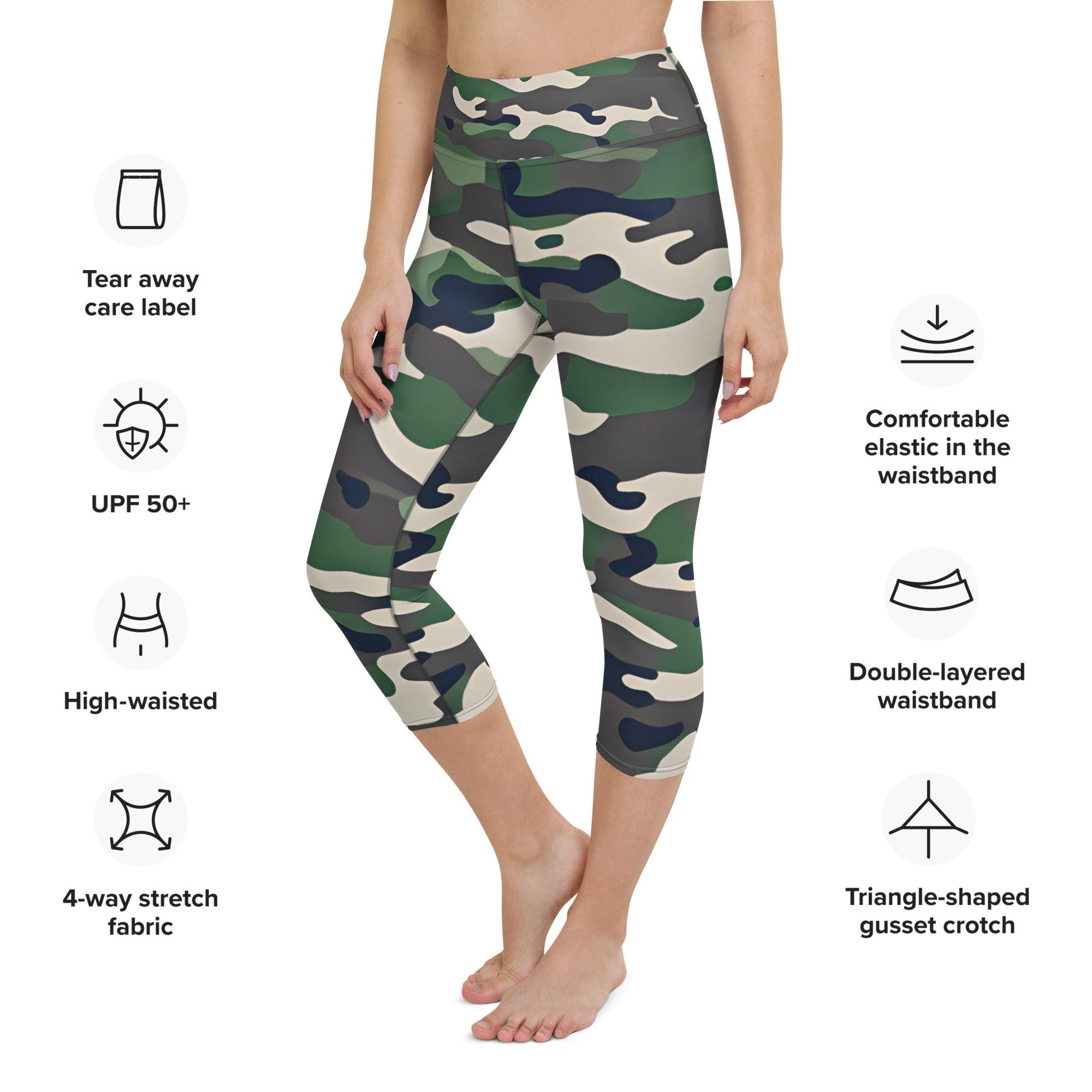 Green Camo Capri Leggings - Funfitti Apparel