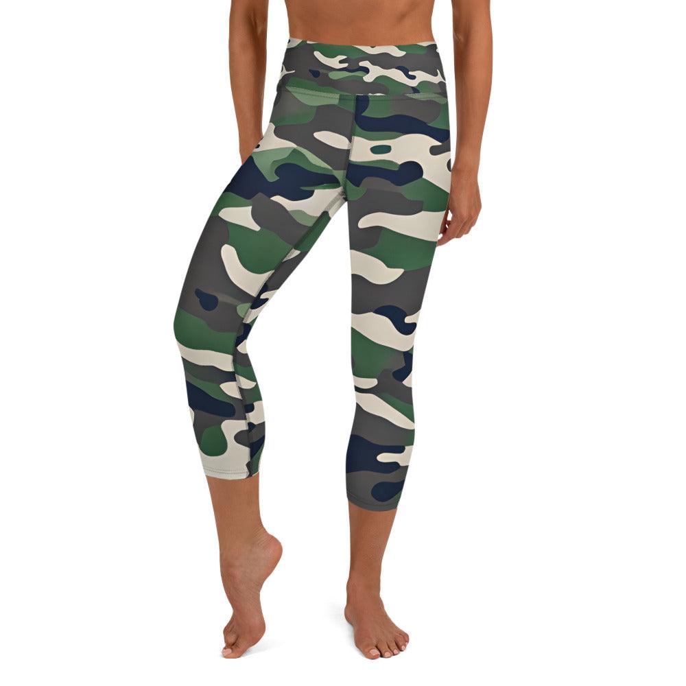 Green Camo Capri Leggings - Funfitti Apparel