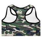 Green Camo Padded Sports Bra - Funfitti Apparel