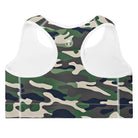 Green Camo Padded Sports Bra - Funfitti Apparel