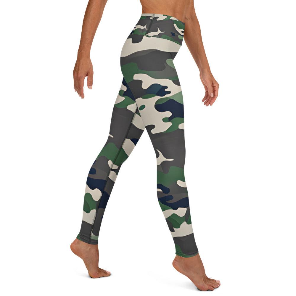 Green Camo Yoga Leggings - Funfitti Apparel