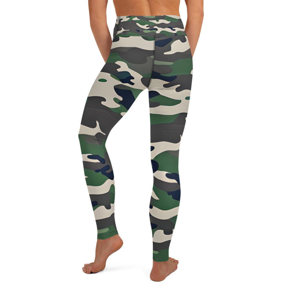 Green Camo Yoga Leggings - Funfitti Apparel