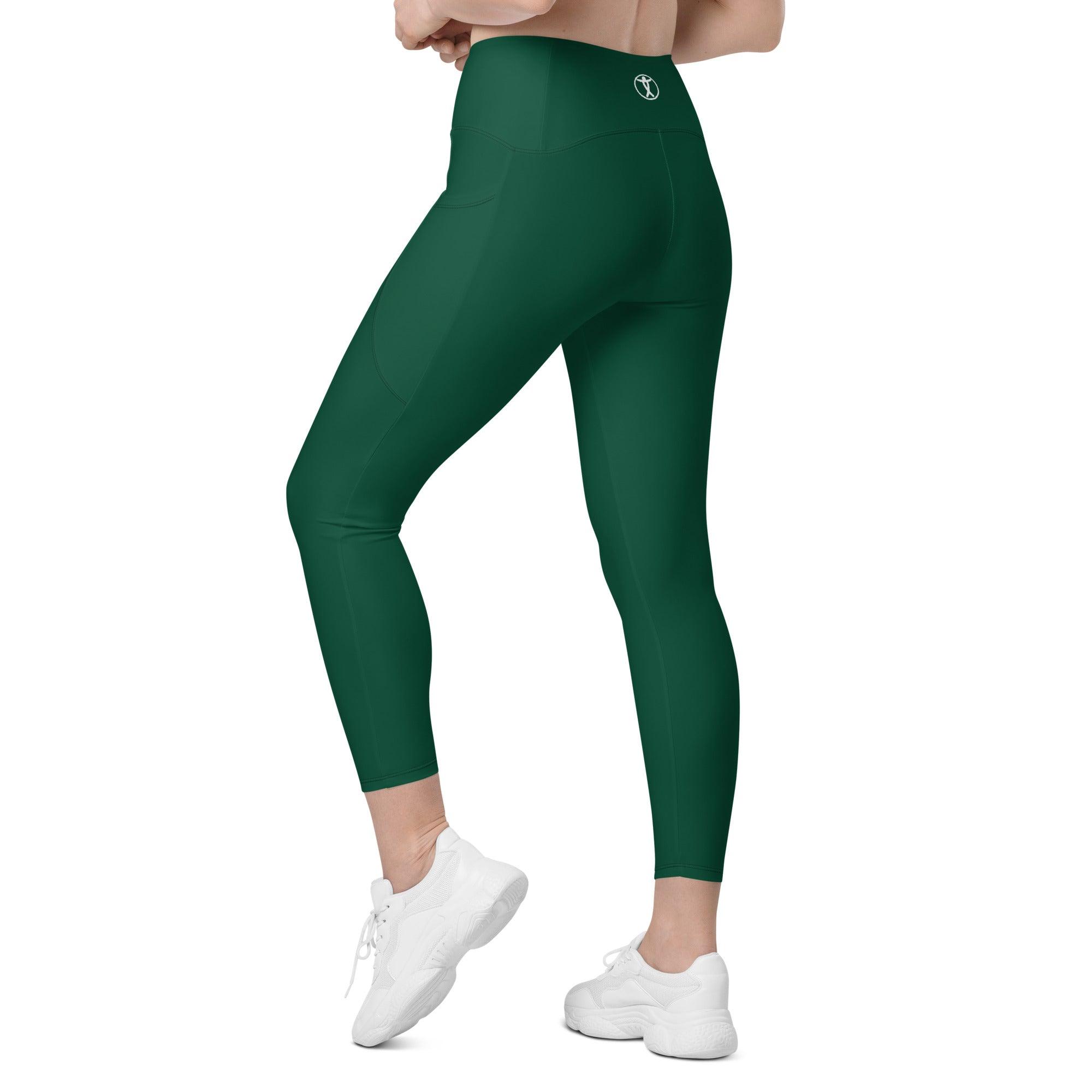 Green Envy Leggings with pockets - Funfitti Apparel