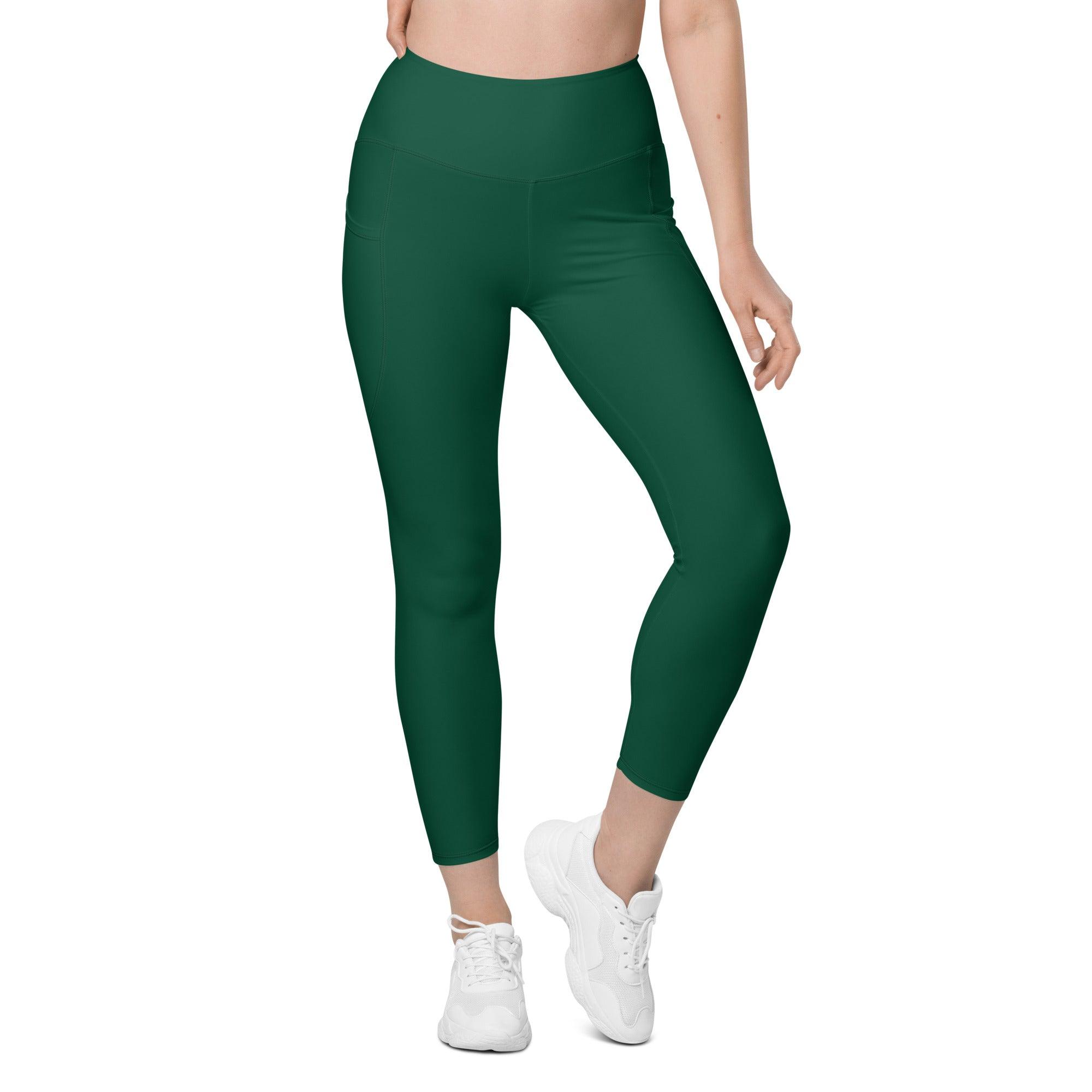 Green Envy Leggings with pockets - Funfitti Apparel