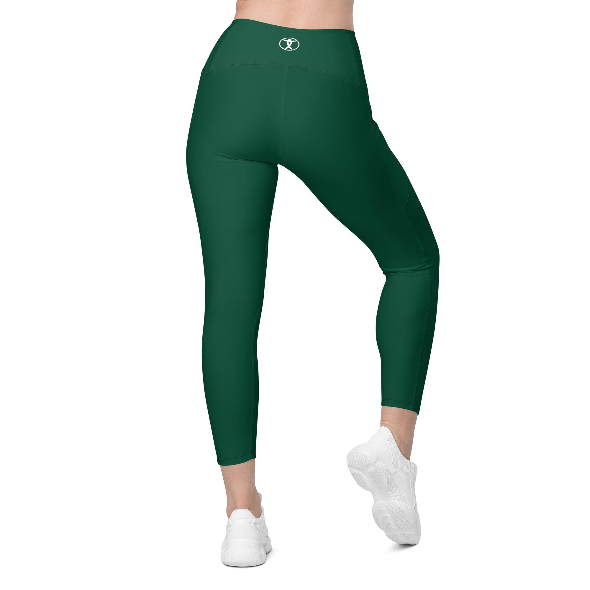 Green Envy Leggings with pockets - Funfitti Apparel