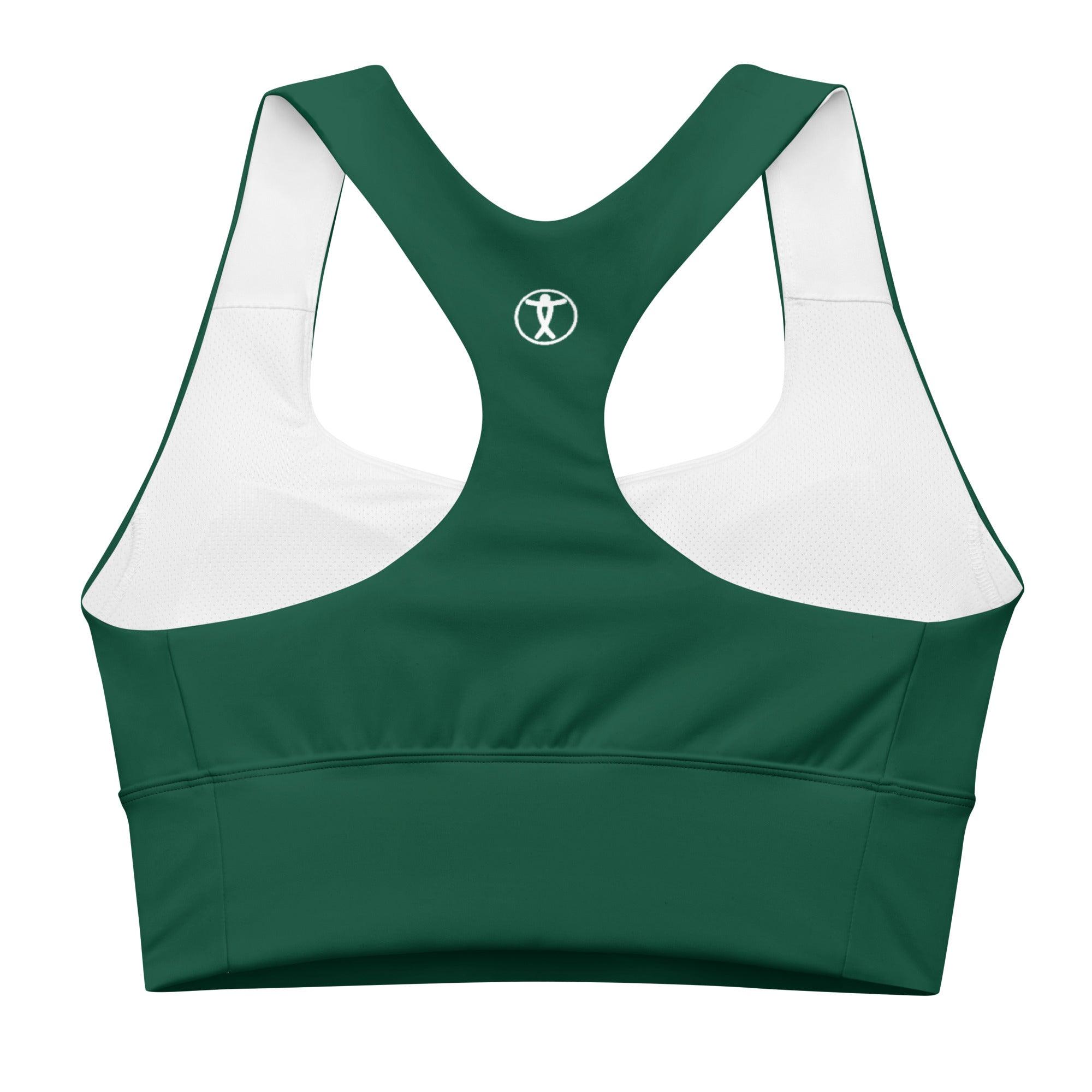 Green Envy Longline sports bra - Funfitti Apparel