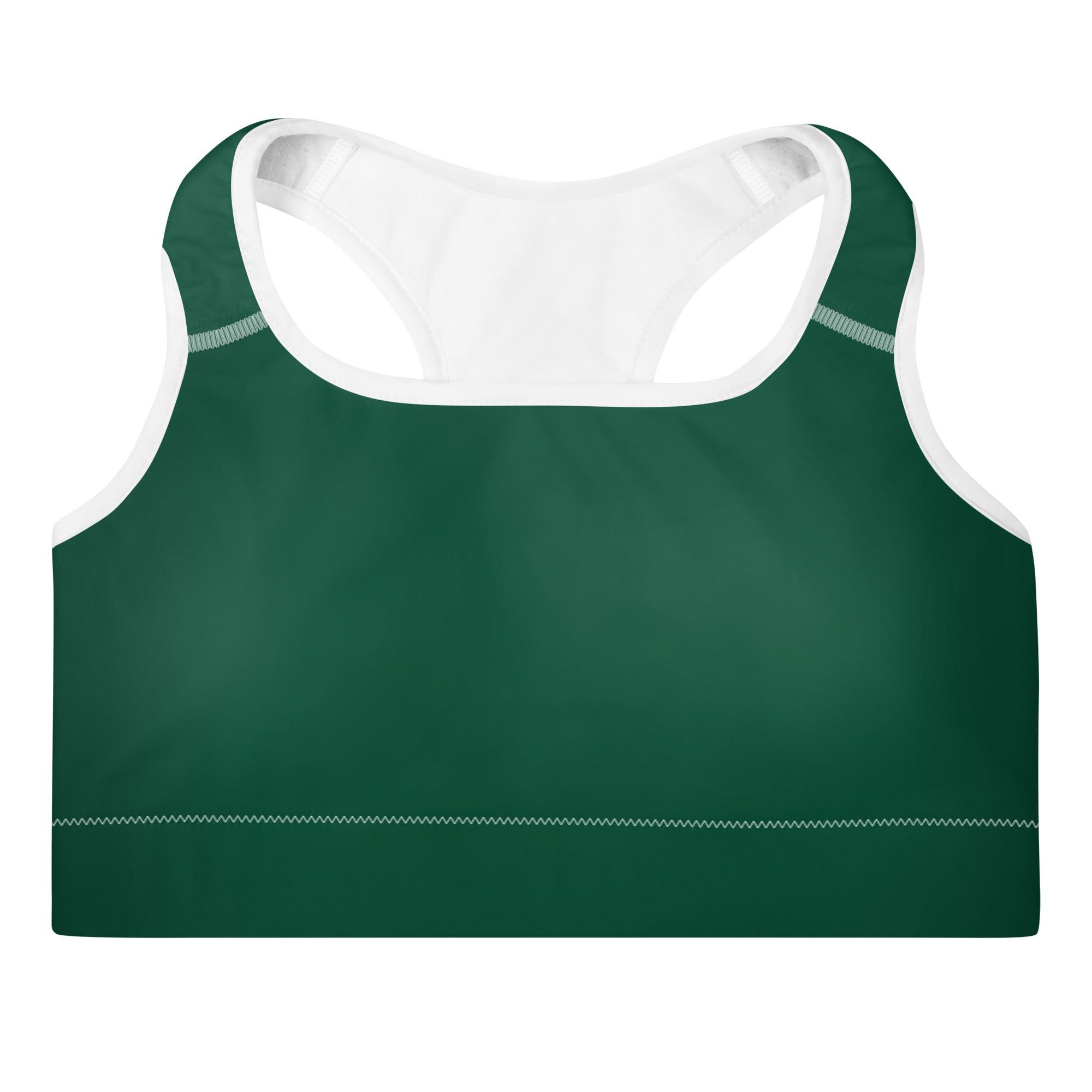 Green Envy Padded Sports Bra - Funfitti Apparel