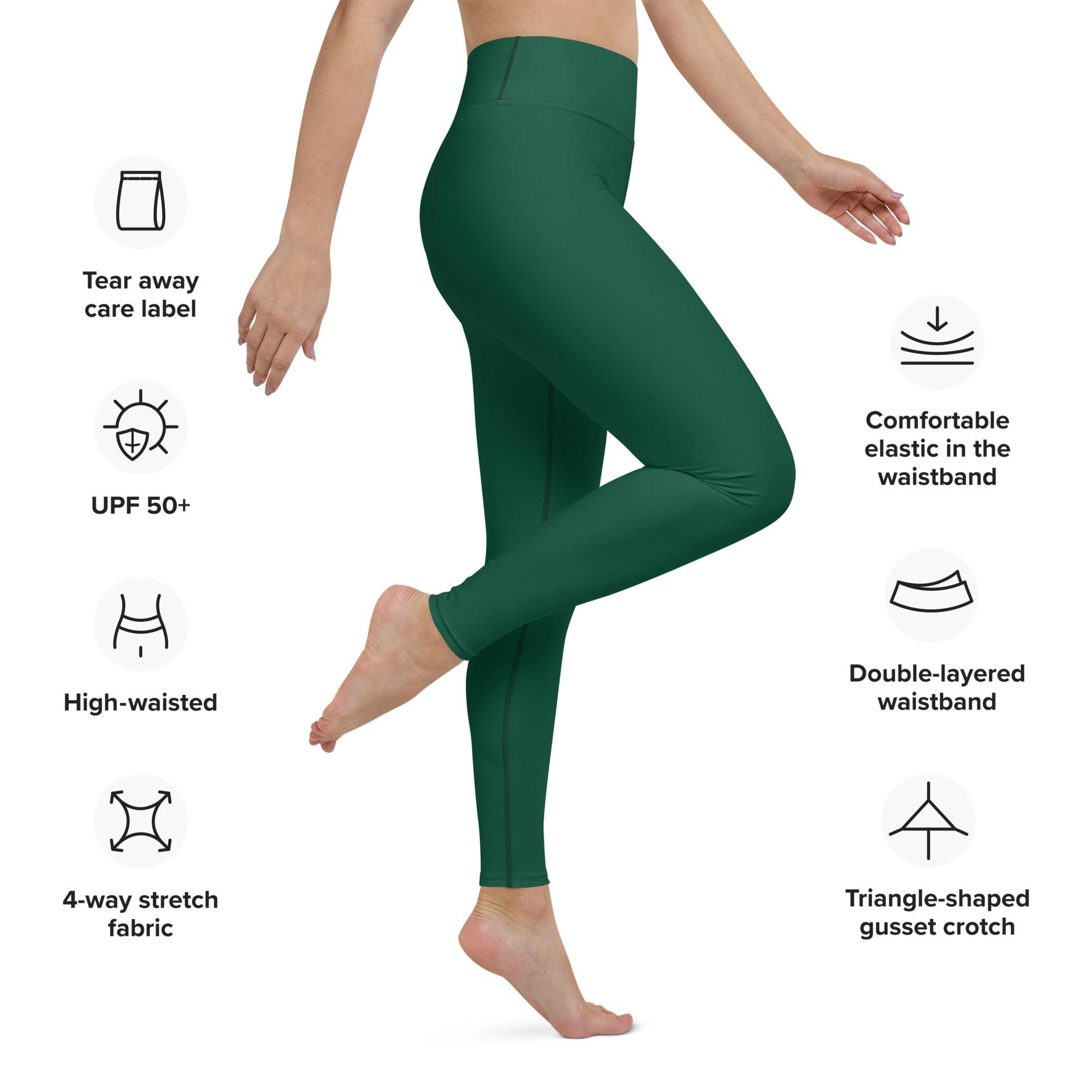 Green Yoga Leggings - Funfitti Apparel