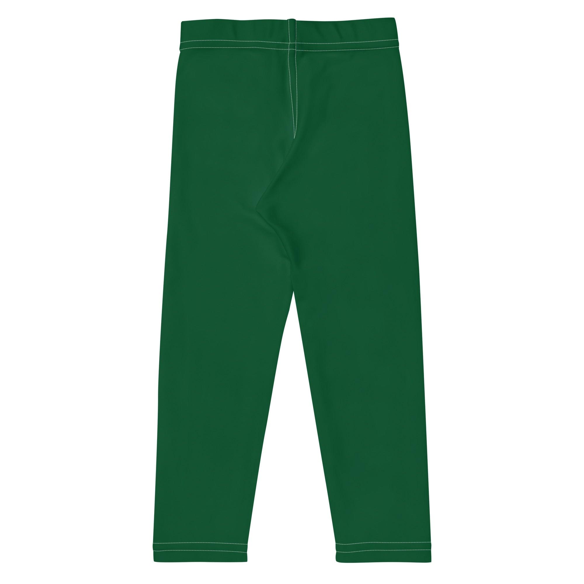 Kid's Forest Green Leggings - Funfitti Apparel