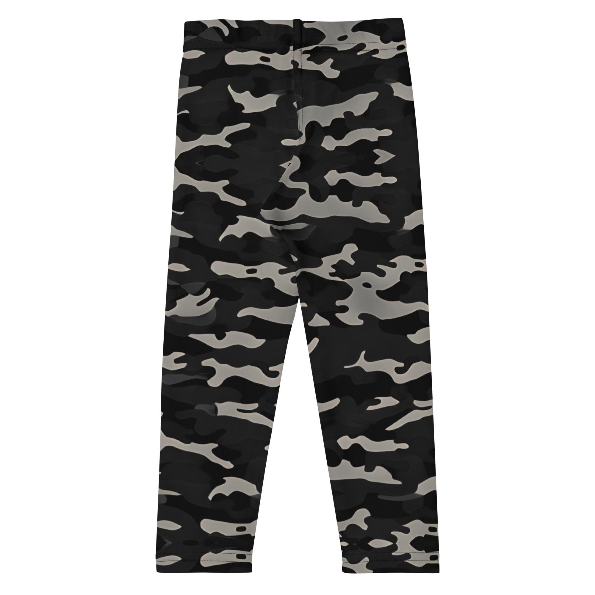 Kid's Gray Camo Leggings - Funfitti Apparel