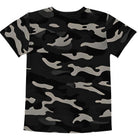 kids black and gray camo shirt