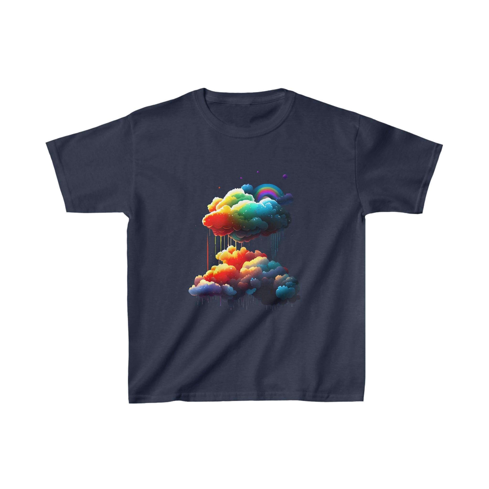 Kid's Heavy Cotton™ Rainbow Clouds Tee - Funfitti Apparel