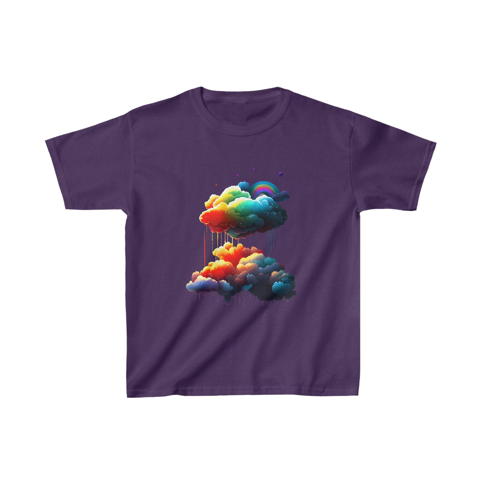 Kid's Heavy Cotton™ Rainbow Clouds Tee - Funfitti Apparel