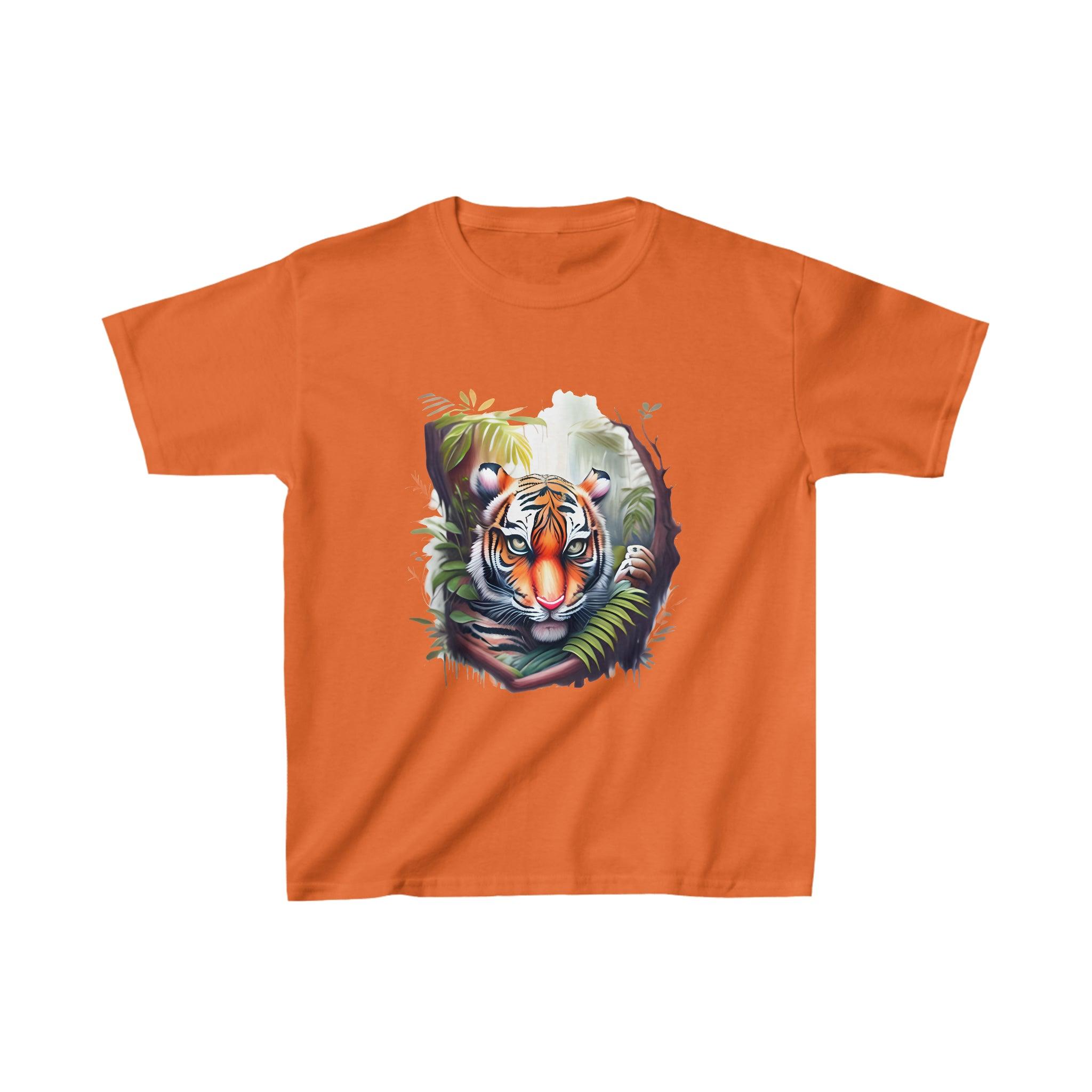 Kid's Heavy Cotton™ Tiger Tee - Funfitti Apparel