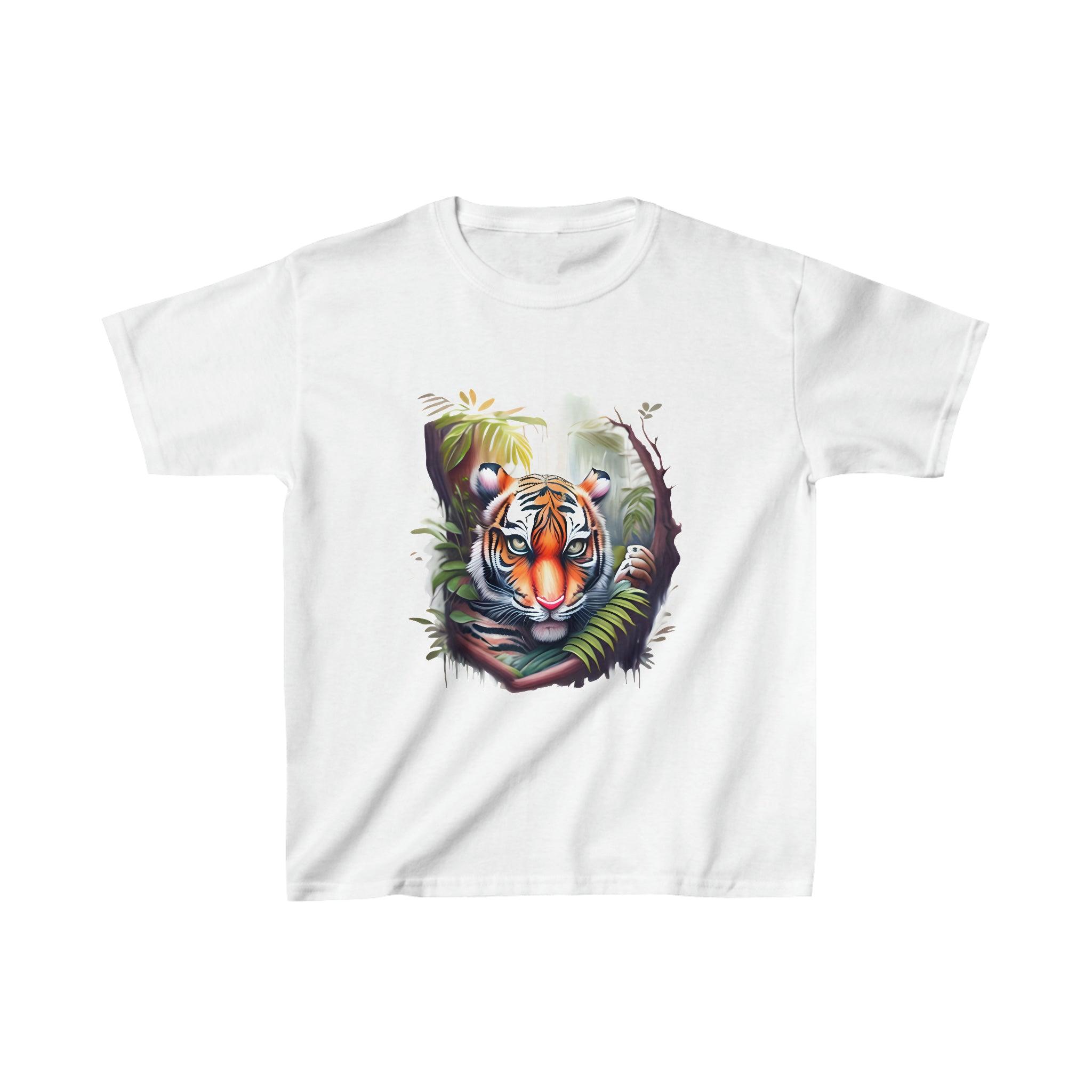 Kid's Heavy Cotton™ Tiger Tee - Funfitti Apparel