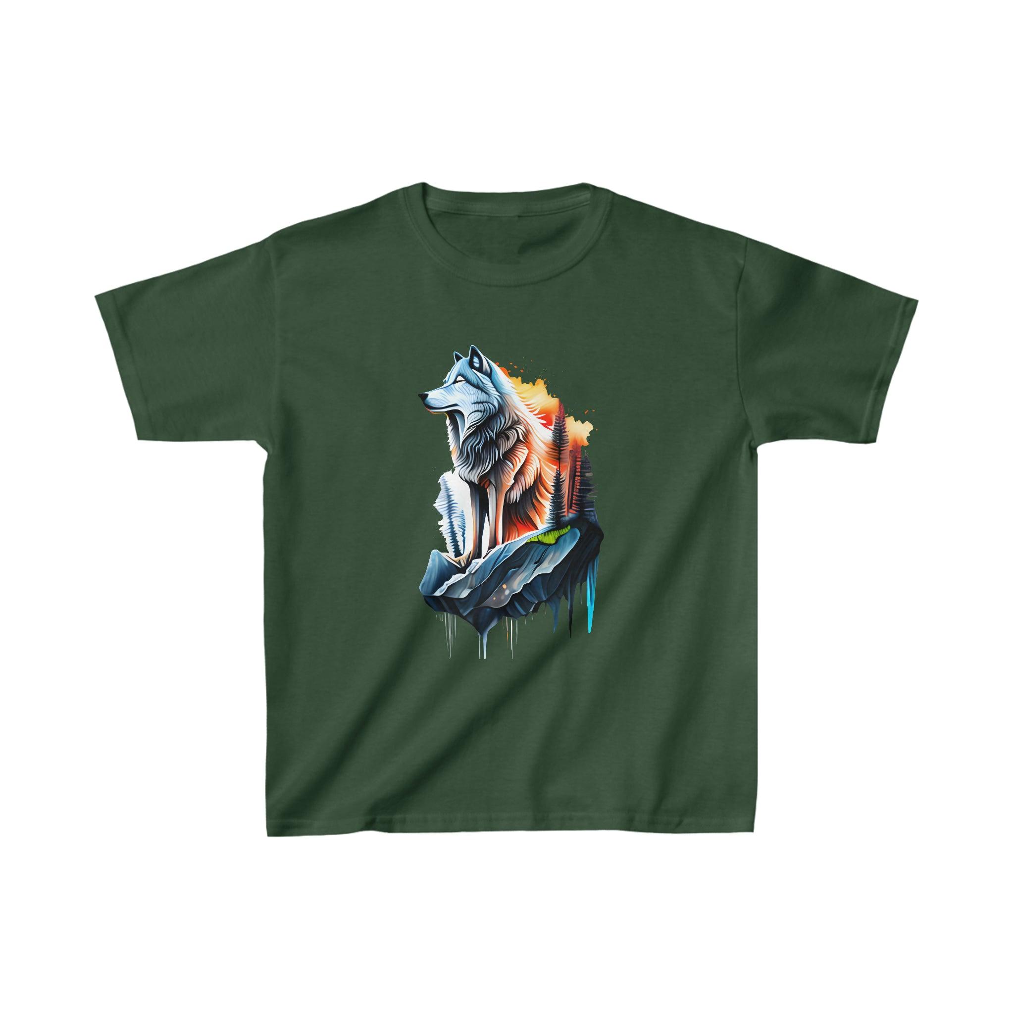 Kids Heavy Cotton™ Wolf Tee - Funfitti Apparel