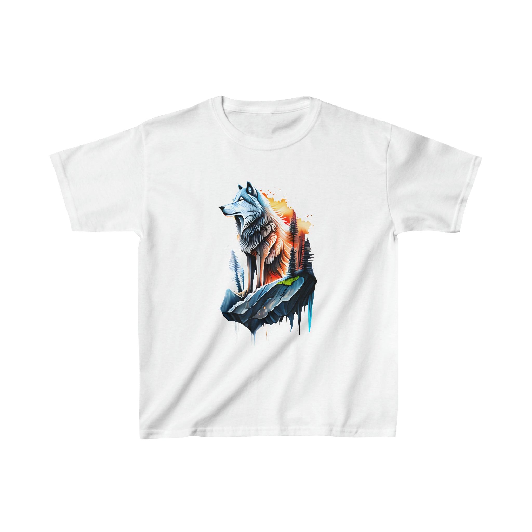 Kids Heavy Cotton™ Wolf Tee - Funfitti Apparel