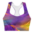 Majestic Mountains Longline sports bra - Funfitti Apparel