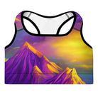 Majestic Mountains Padded Sports Bra - Funfitti Apparel