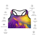 Majestic Mountains Padded Sports Bra - Funfitti Apparel