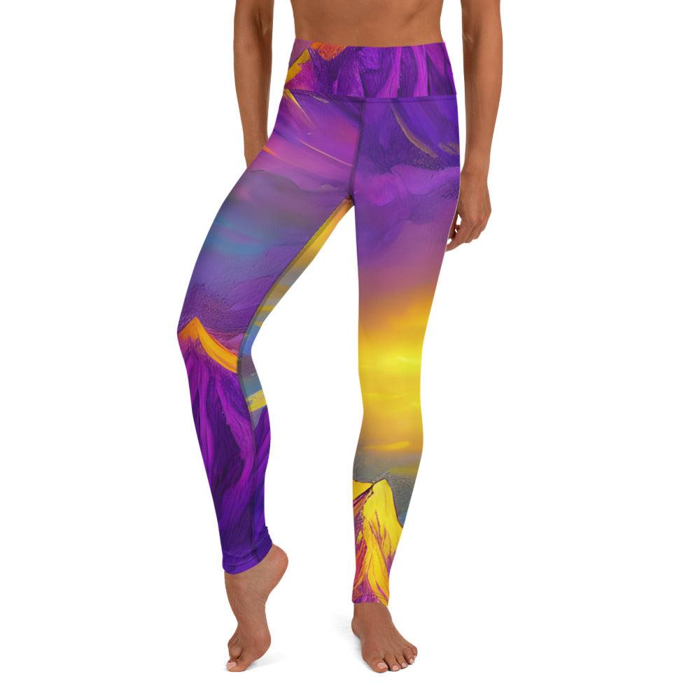 Majestic Mountains Yoga Leggings - Funfitti Apparel