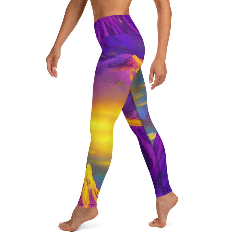 Majestic Mountains Yoga Leggings - Funfitti Apparel