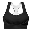 Pure Black Longline sports bra - Funfitti Apparel