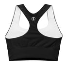 Pure Black Longline sports bra - Funfitti Apparel