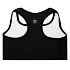 Pure Black Padded Sports Bra - Funfitti Apparel