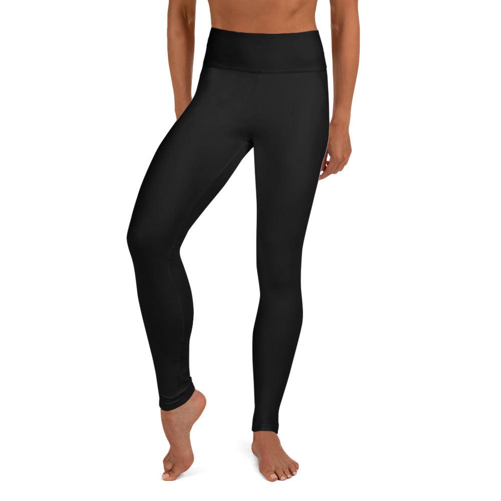 Pure Black Yoga Leggings - Funfitti Apparel