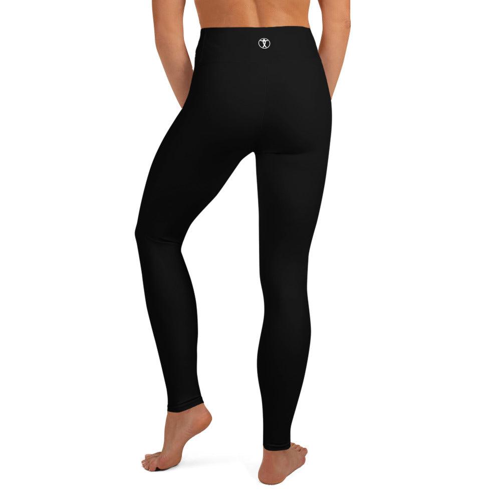 Pure Black Yoga Leggings - Funfitti Apparel