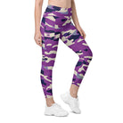 Purple Camo Leggings with pockets - Funfitti Apparel