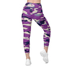 Purple Camo Leggings with pockets - Funfitti Apparel