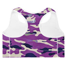 Purple Camo Padded Sports Bra - Funfitti Apparel