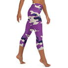 Purple Camo Yoga Capri Leggings - Funfitti Apparel